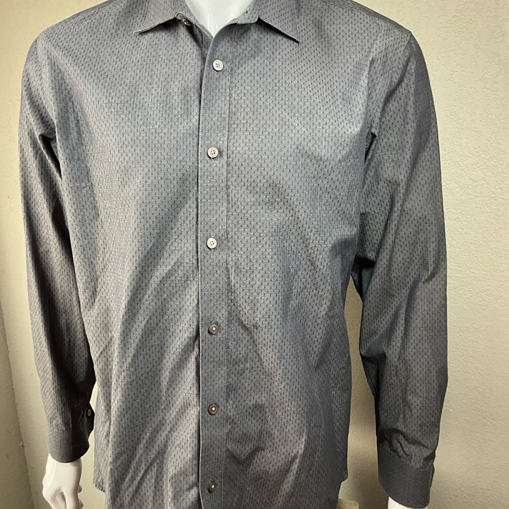 Banana Republic Charcoal Patterned Dress Shirt